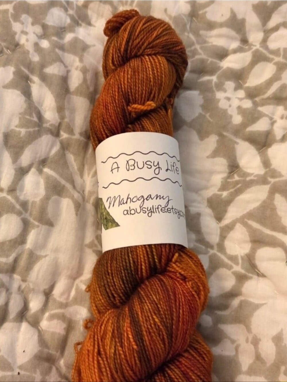 MAHOGANY A BUSY LIFE YARN 80/20 Superwash Merino/ Nylon 400 Yds FINGERING WGT